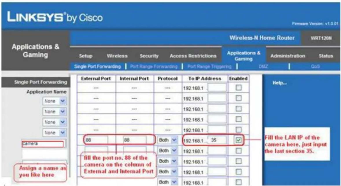 FOSCAM FI8919W - ② Do port forwarding within the router - 1