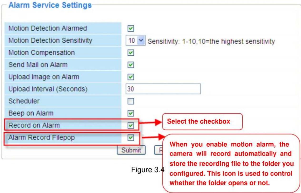 FOSCAM FI8919W - Alarm Service Settings - 2