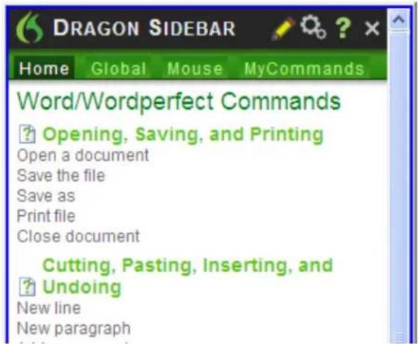 NUANCE Dragon Naturally Speaking Premium 12.0 Mobile - Home tab - 1
