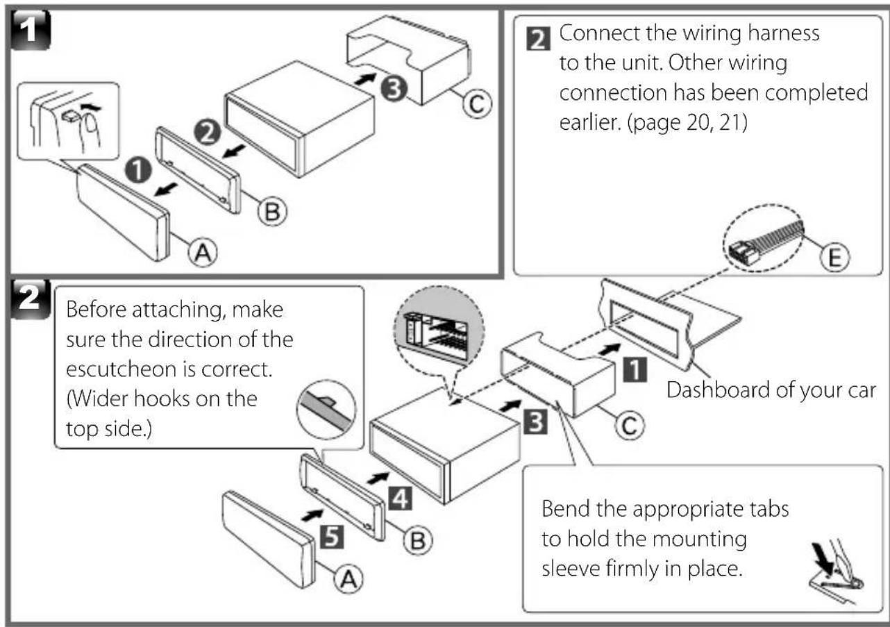 KENWOOD KDC-4054UR - Wiring connection - 3