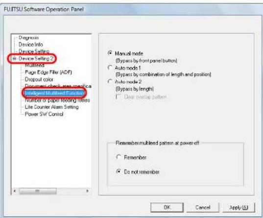 FUJITSU FI-6110 - Specifying an Area Not to Detect Multifeed [Intelligent Multifeed Function] - 1