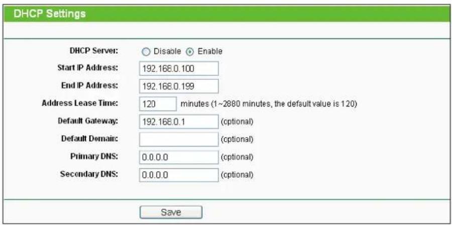 TP-LINK TL-WDR4900 - DHCP Settings - 1