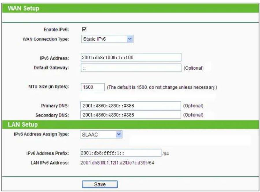 TP-LINK TL-WDR4900 - 2) Static IPv6 - 1