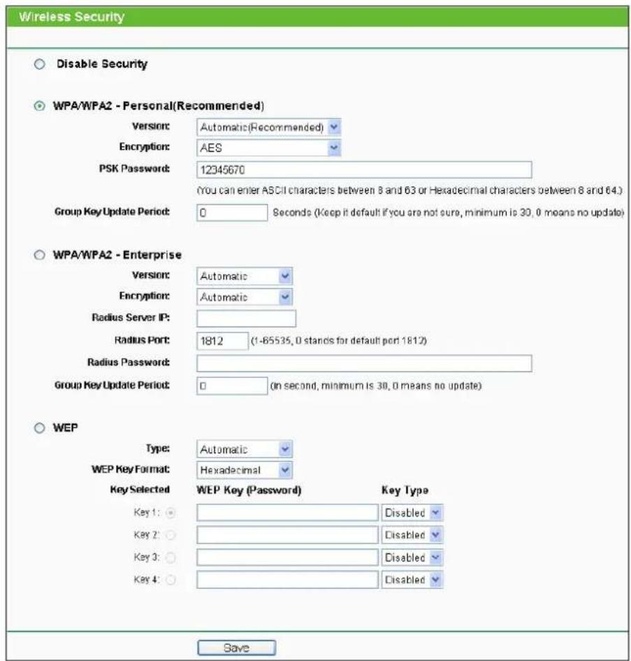TP-LINK TL-WDR4900 - Wireless Security - 1