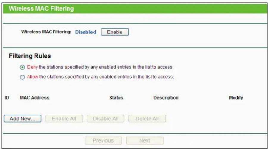 TP-LINK TL-WDR4900 - Wireless MAC Filtering - 1