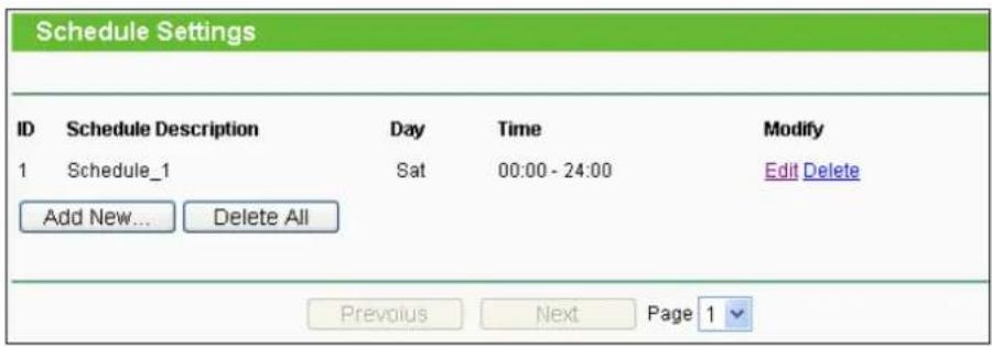 TP-LINK TL-WDR4900 - Schedule - 1