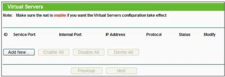 TP-LINK TL-WDR4900 - Virtual Servers - 1