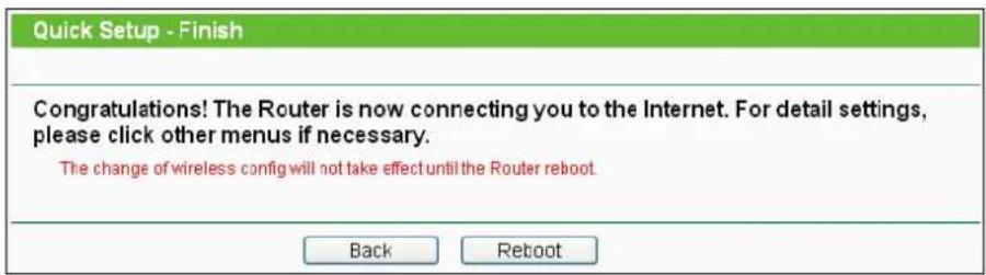 TP-LINK TL-WDR4900 - Then you will see the Finish page. - 2