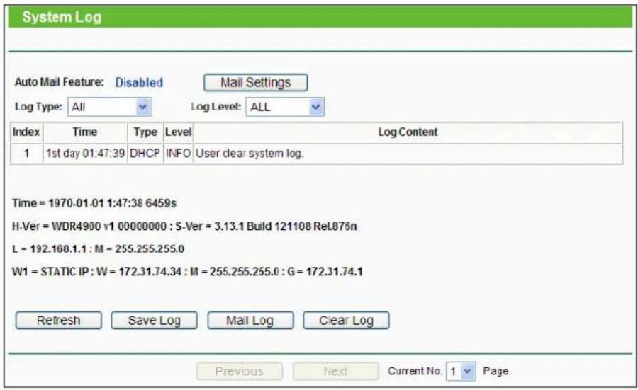 TP-LINK TL-WDR4900 - System Log - 1