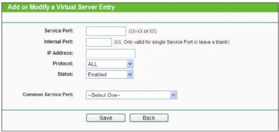 TP-LINK TL-WDR4900 - To setup a virtual server entry: - 1