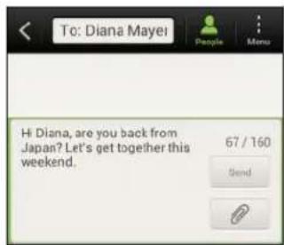HTC One V - Sending a text message (SMS) - 2