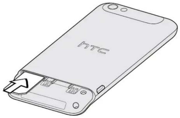 HTC One V - Inserting the SIM card - 1