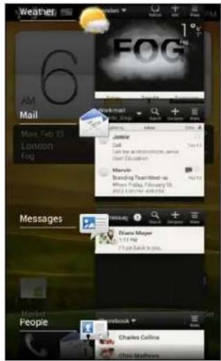 HTC One V - Switching between recently opened apps - 2
