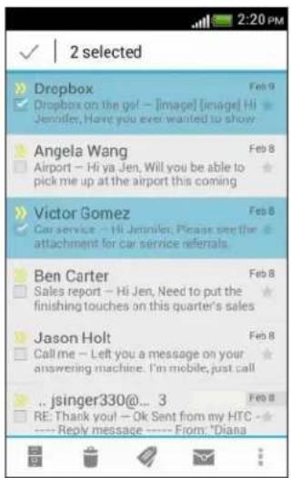 HTC One V - Viewing your Gmail Inbox - 1