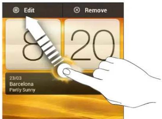 HTC One V - Changing the settings of a widget - 1