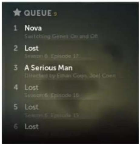 D-LINK Boxee Box - Queue Section on Home Screen - 1