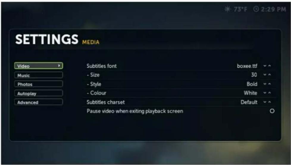 D-LINK Boxee Box - Settings > Media - 2