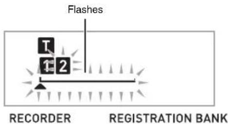 CASIO CDP-220 - Press a button from 22 to 26 to select the track number of the next track to which you want to record. - 1