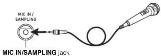 CASIO CDP-220 - Connect a microphone. - 1