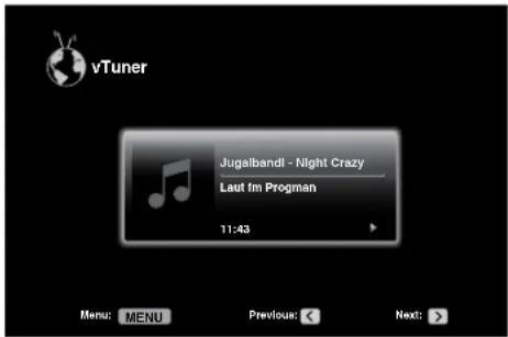 HARMAN KARDON AVR 270 - Listening to vTuner (Internet Radio) - 1