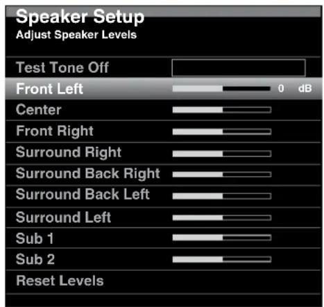 HARMAN KARDON AVR 270 - Step Four – Setting Channel Output Levels Manually - 1