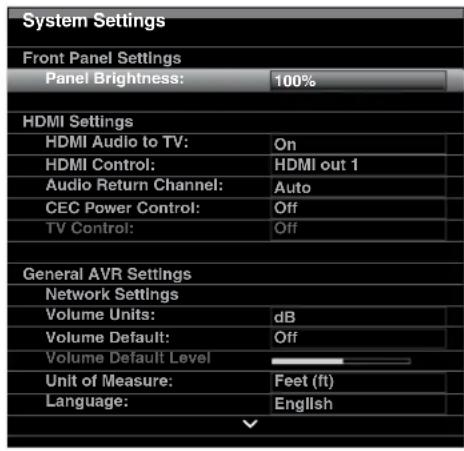 HARMAN KARDON AVR 270 - System Settings - 1