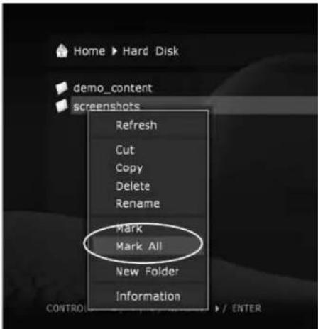 Dune HD Base 3D - Marking Files and Folders - 1