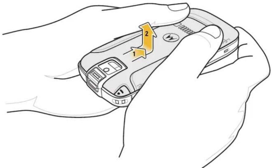 MOTOROLA ES400 Qwerty - Remove the Battery Cover - 1