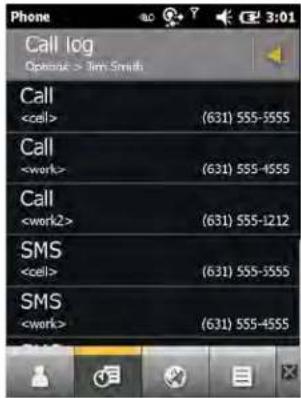 MOTOROLA ES400 Qwerty - Using the Call Log Menu - 2