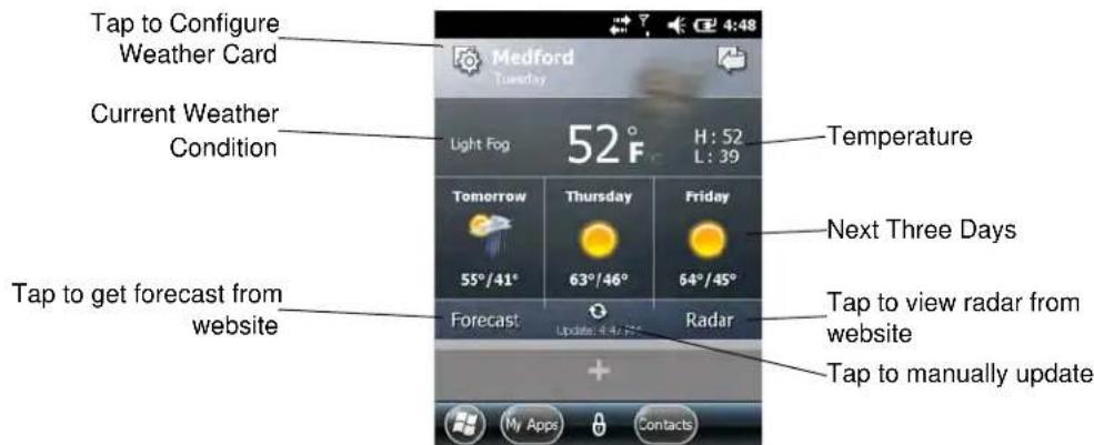 MOTOROLA ES400 Qwerty - Weather Card Setup - 1