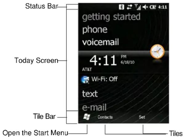 MOTOROLA ES400 Qwerty - Windows Mobile Home Screen - 1