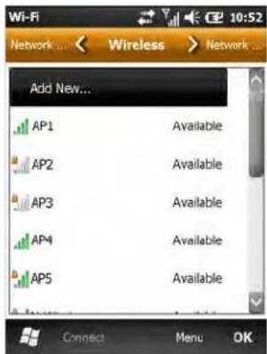 MOTOROLA ES400 Qwerty - Tap Status Bar > 📄 > Wireless Zero Config. - 1
