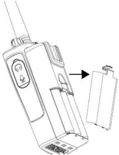 MOTOROLA PMR XTNiD - Removing Alkaline Batteries - 1