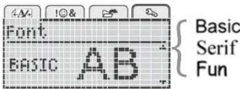 DYMO LabelManager 280 - Changing the Font Type - 1