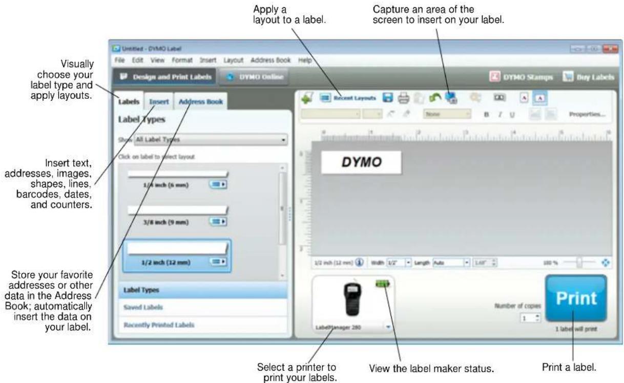 DYMO LabelManager 280 - Using DYMO Label Software - 1