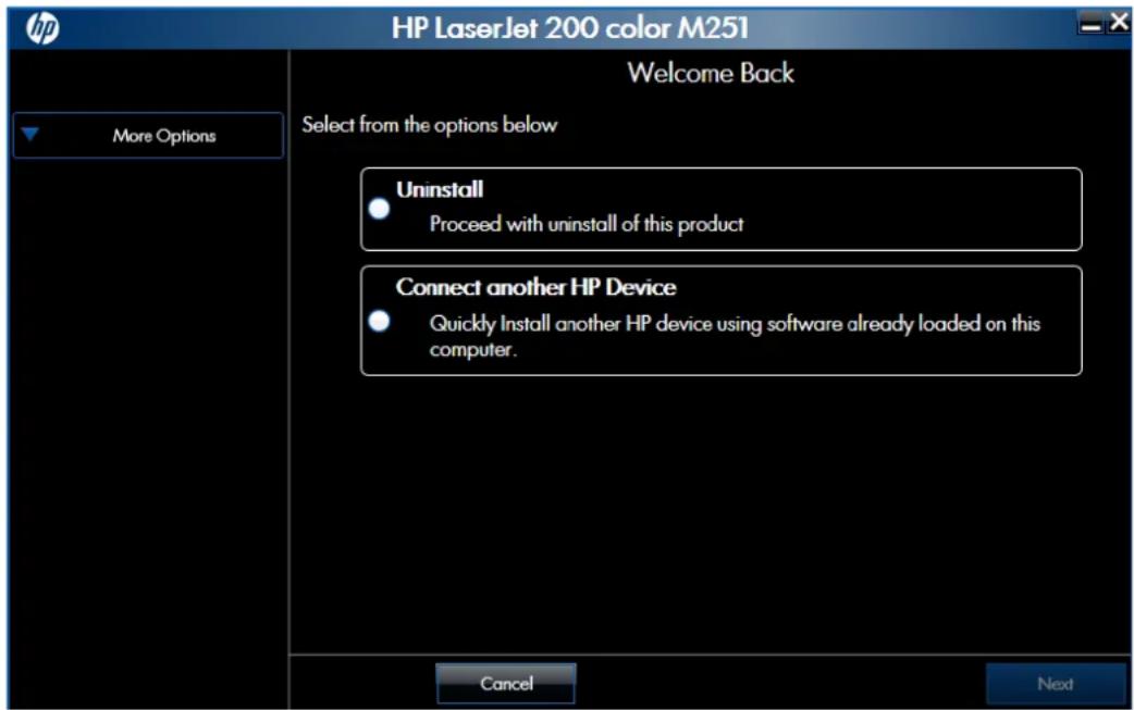 HP LaserJet Pro 200 Color Printer M251N - Use the software CD to remove the product software - 1