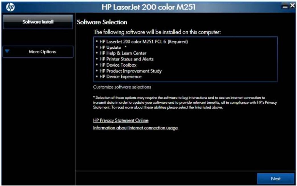 HP LaserJet Pro 200 Color Printer M251N - Use the Recommended installation with HP Smart Install or the CD - 3