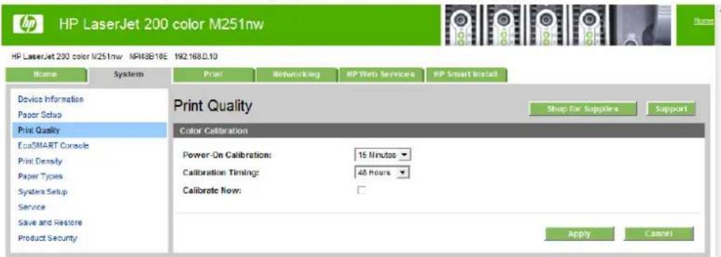 HP LaserJet Pro 200 Color Printer M251N - Print Quality page - 1