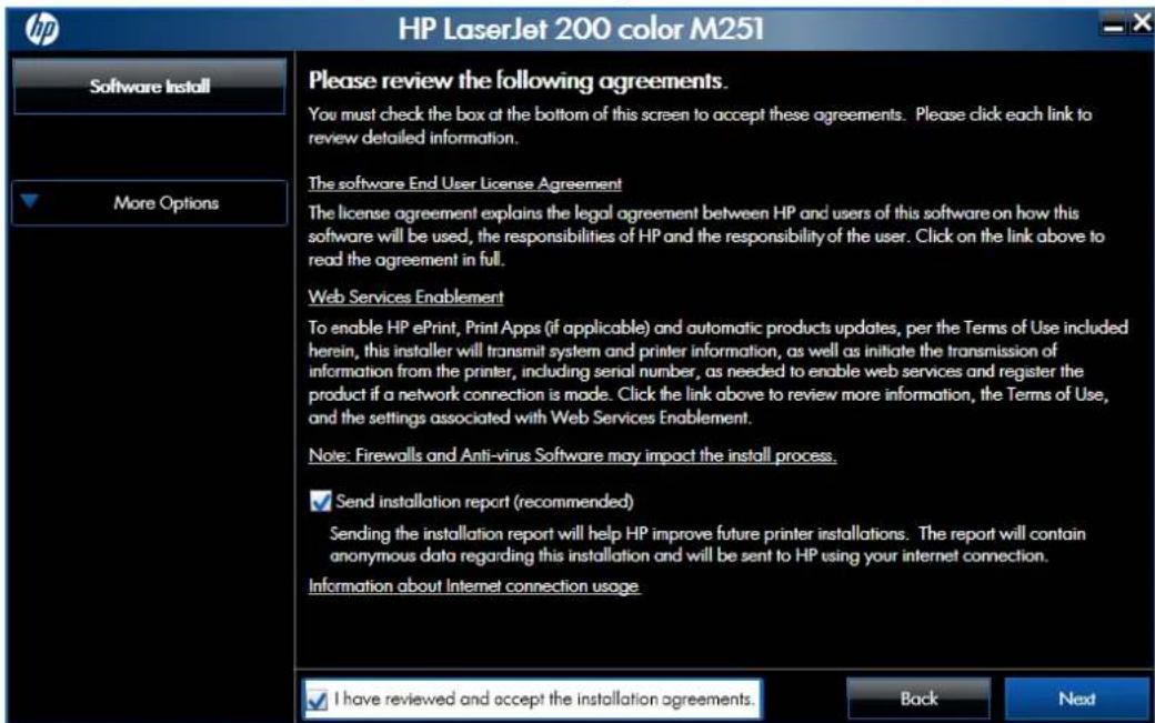 HP LaserJet Pro 200 Color Printer M251N - Perform a custom installation with HP Smart Install or the CD - 4
