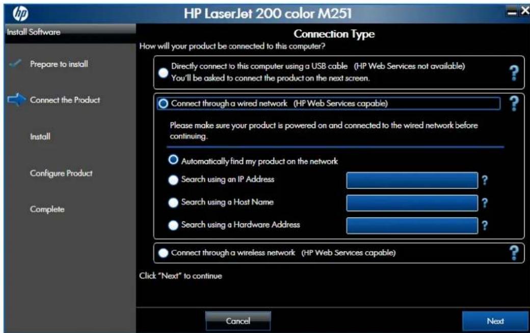 HP LaserJet Pro 200 Color Printer M251N - Use the Recommended installation with HP Smart Install or the CD - 9