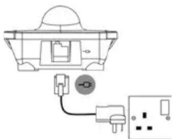 MOTOROLA D502 Duo - Connecting the handset and charger (for multi-pack only) - 1