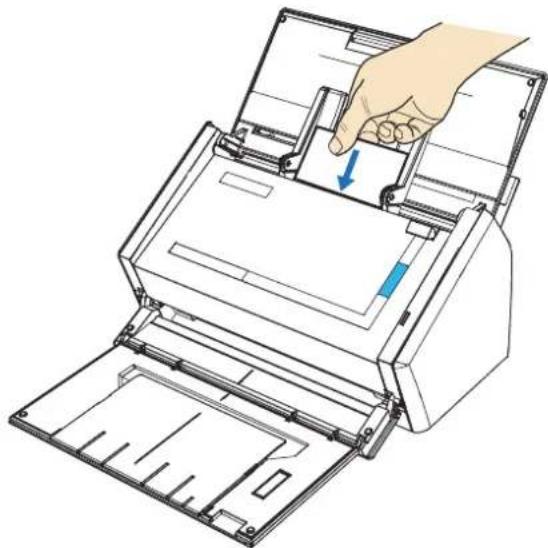 FUJITSU ScanSnap S1500M - Load the business card into the ScanSnap. - 1