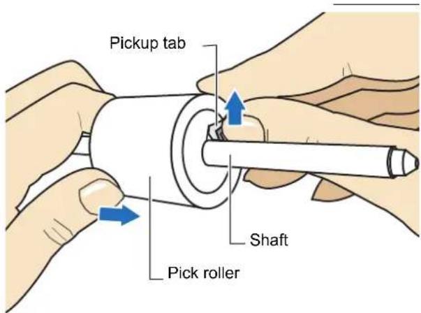 FUJITSU ScanSnap S1500M - Remove the pick roller from its shaft. - 1