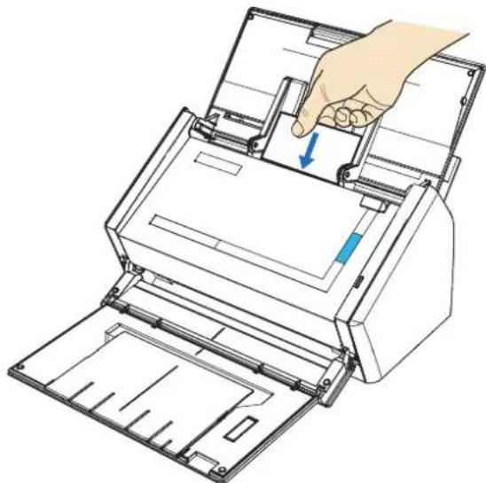 FUJITSU ScanSnap S1500M - Load the business card into the ScanSnap. - 1