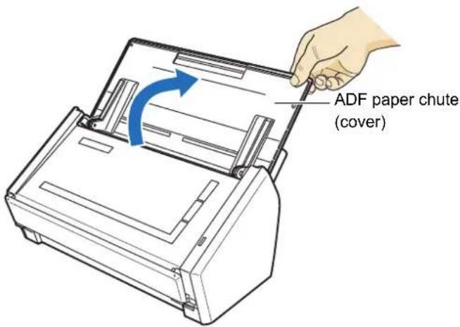 FUJITSU ScanSnap S1500M - Open the ADF paper chute (cover) of the ScanSnap. - 1