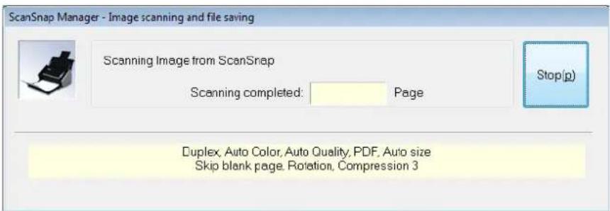 FUJITSU ScanSnap S1500M - ■ Showing the Scan Progress Status - 1