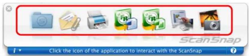 FUJITSU ScanSnap S1500M - From the Quick Menu, click an icon for the item to be performed. - 1