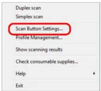 FUJITSU ScanSnap S1500M - Select [Scan Button Settings] from the Right-Click Menu. - 1