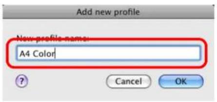 FUJITSU ScanSnap S1500M - Type in a profile name, and then click the [OK] button. - 1