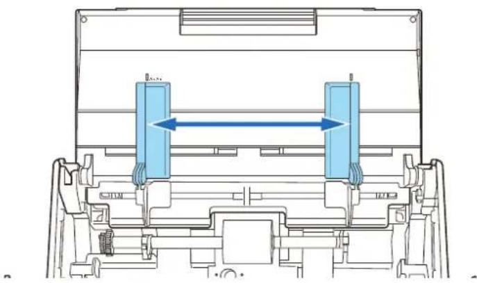 FUJITSU ScanSnap S1500M - Adjust the side guide to the "A5" size. - 1